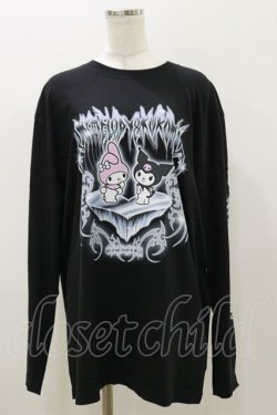 画像1: QOOZA / マイメロディ＆クロミコラボ L/S TEE  ブラック H-25-11-04-058-PU-TO-KB-ZH