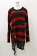 画像1: PUNK RAVE / THE AVENGER RED STRIPED SWEATER Free ブラック×レッド H-25-11-04-065-PU-TO-KB-ZH (1)