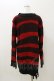 画像2: PUNK RAVE / THE AVENGER RED STRIPED SWEATER Free ブラック×レッド H-25-11-04-065-PU-TO-KB-ZH (2)