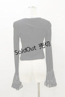 画像2: DARK IN LOVE / Gothic luxe lace see-through belly sexy top M ブラック H-25-11-04-067-PU-TO-KB-ZH