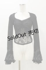 DARK IN LOVE / Gothic luxe lace see-through belly sexy top M ブラック H-25-11-04-068-PU-TO-KB-ZH