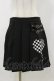画像1: DARK IN LOVE / Punk black white check heart pleated skirt L ブラック H-25-11-04-070-PU-SK-KB-ZH (1)