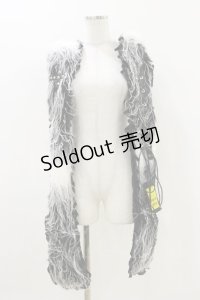 PUNK RAVE / YETI HOOD SCARFフード付きマフラー  黒×白 H-25-11-04-007-PU-ZA-KB-ZH