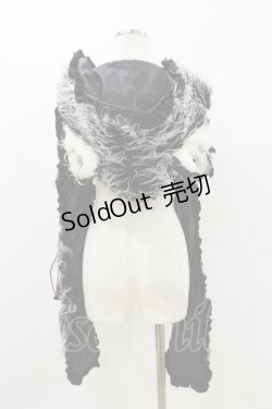 画像2: PUNK RAVE / YETI HOOD SCARFフード付きマフラー  黒×白 H-25-11-04-007-PU-ZA-KB-ZH