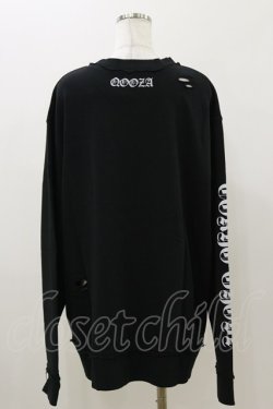 画像2: QOOZA / 東京喰種×QOOZA金木研 ダメージスウェット  ブラック H-25-11-04-038-PU-TO-KB-ZH