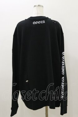 画像2: QOOZA / 東京喰種×QOOZA金木研 ダメージスウェット  ブラック H-25-11-04-040-PU-TO-KB-ZH