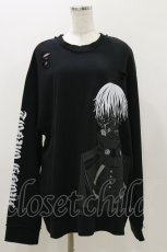画像1: QOOZA / 東京喰種×QOOZA金木研 ダメージスウェット  ブラック H-25-11-04-048-PU-TO-KB-ZH (1)