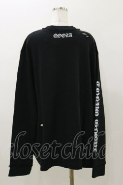 画像2: QOOZA / 東京喰種×QOOZA金木研 ダメージスウェット  ブラック H-25-11-04-048-PU-TO-KB-ZH