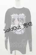 QOOZA / マイメロディ＆クロミコラボ L/S TEE  ブラック H-25-11-04-050-PU-TO-KB-ZH
