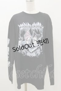 QOOZA / マイメロディ＆クロミコラボ L/S TEE  ブラック H-25-11-04-050-PU-TO-KB-ZH