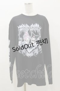QOOZA / マイメロディ＆クロミコラボ L/S TEE  ブラック H-25-11-04-051-PU-TO-KB-ZH