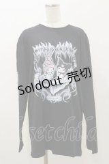 QOOZA / マイメロディ＆クロミコラボ L/S TEE  ブラック H-25-11-04-052-PU-TO-KB-ZH