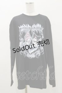 QOOZA / マイメロディ＆クロミコラボ L/S TEE  ブラック H-25-11-04-052-PU-TO-KB-ZH