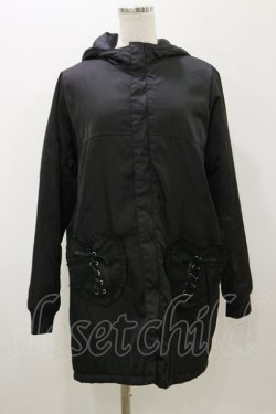 画像1: Ank Rouge / ナイロンブルゾン M ブラック H-25-11-05-047-CA-JA-NS-ZH