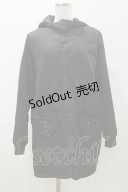 画像1: Ank Rouge / ナイロンブルゾン M ブラック H-25-11-05-047-CA-JA-NS-ZH