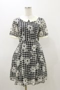 Fi.n.t / ギンガムチェックシフォンワンピース Free ブラック H-25-11-05-051-CA-OP-NS-ZH
