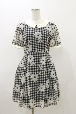 画像1: Fi.n.t / ギンガムチェックシフォンワンピース Free ブラック H-25-11-05-051-CA-OP-NS-ZH