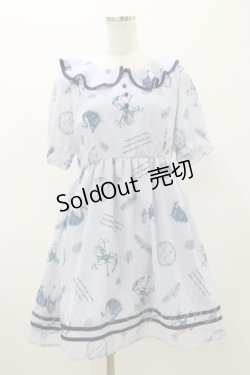 画像1: Fi.n.t / シフォンフリルワンピース Free サックス H-25-11-05-052-CA-OP-NS-ZH