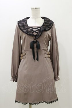 画像1: Rojita / 衿レースWベルトワンピース Free ピンク H-25-11-05-060-LO-OP-NS-ZH