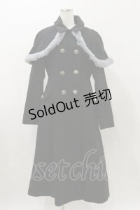 axes femme POETIQUE / ファーデザインケープ付コート M ブラック H-25-11-05-065-AX-OP-NS-ZH