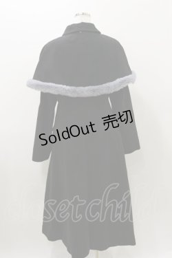 画像2: axes femme POETIQUE / ファーデザインケープ付コート M ブラック H-25-11-05-065-AX-OP-NS-ZH