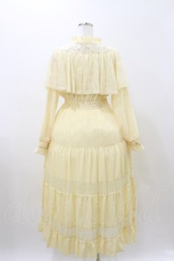 画像2: axes femme / 刺繍チュール使ケープワンピース Free イエロー H-25-11-05-066-AX-OP-NS-ZH