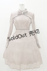 An MILLE / リボンブローチレースワンピース M ピンク H-25-11-05-070-EL-OP-NS-ZH