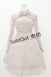 An MILLE / リボンブローチレースワンピース M ピンク H-25-11-05-070-EL-OP-NS-ZH