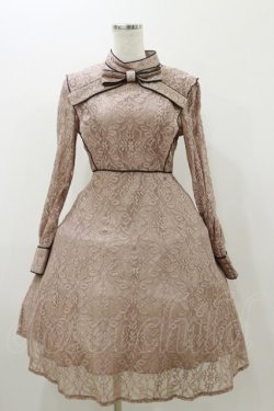 画像1: An MILLE / リボンブローチレースワンピース M ピンク H-25-11-05-070-EL-OP-NS-ZH