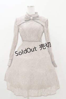 画像1: An MILLE / リボンブローチレースワンピース M ピンク H-25-11-05-070-EL-OP-NS-ZH