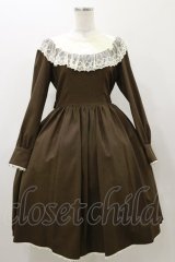 Innocent World / ラウンドネックローズレースドレス M ショコラ H-25-11-05-072-IW-OP-NS-ZH