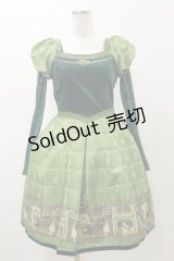 Secret Honey / 図書館ワンピース(美女と野獣ver) Free グリーン H-25-11-05-074-CA-OP-NS-ZH