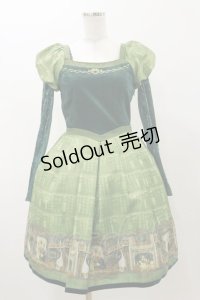 Secret Honey / 図書館ワンピース(美女と野獣ver) Free グリーン H-25-11-05-074-CA-OP-NS-ZH