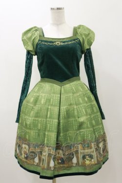 画像1: Secret Honey / 図書館ワンピース(美女と野獣ver) Free グリーン H-25-11-05-074-CA-OP-NS-ZH