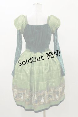 画像2: Secret Honey / 図書館ワンピース(美女と野獣ver) Free グリーン H-25-11-05-074-CA-OP-NS-ZH