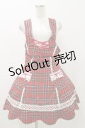 BABY,THE STARS SHINE BRIGHT / タータンチェック裾スカラップジャンパースカート Free エンジ H-25-11-05-077-BA-OP-NS-ZH