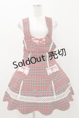 BABY,THE STARS SHINE BRIGHT / タータンチェック裾スカラップジャンパースカート Free エンジ H-25-11-05-077-BA-OP-NS-ZH