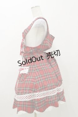 画像3: BABY,THE STARS SHINE BRIGHT / タータンチェック裾スカラップジャンパースカート Free エンジ H-25-11-05-077-BA-OP-NS-ZH