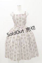 axes femme kawaii / RosyBear柄ジャンパースカート M ブラウン H-25-11-05-081-AX-OP-NS-ZH