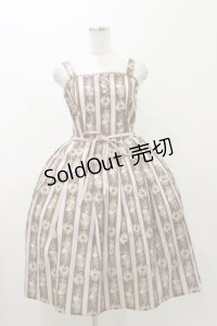 axes femme kawaii / RosyBear柄ジャンパースカート M ブラウン H-25-11-05-081-AX-OP-NS-ZH