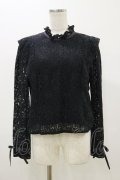 An MILLE / レースブラウス Free ブラック H-25-11-05-014-EL-BL-NS-ZH