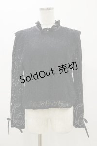 An MILLE / レースブラウス Free ブラック H-25-11-05-014-EL-BL-NS-ZH