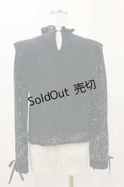 画像2: An MILLE / レースブラウス Free ブラック H-25-11-05-014-EL-BL-NS-ZH