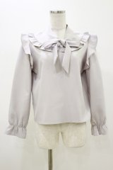 evelyn / リボンブラウス Free グレー H-25-11-05-016-LO-BL-NS-ZH