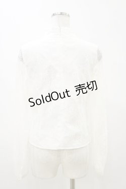 画像2: Ank Rouge / スタンドカラーレースブラウス M オフ H-25-11-05-024-CA-BL-NS-ZH