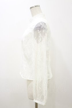 画像3: Ank Rouge / スタンドカラーレースブラウス M オフ H-25-11-05-024-CA-BL-NS-ZH