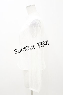 画像3: Ank Rouge / スタンドカラーレースブラウス M オフ H-25-11-05-024-CA-BL-NS-ZH