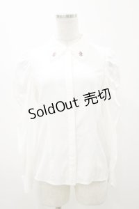 an another angelus / ローズカメオ刺繍衿ブラウス Free OFF WHITE H-25-11-05-025-CA-BL-NS-ZH