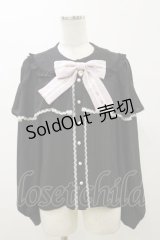 Ank Rouge / リボンフリルブラウス M ブラック H-25-11-05-027-CA-BL-NS-ZH
