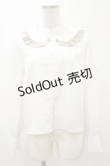 evelyn / 配色フリルブラウス Free オフ H-25-11-05-028-LO-BL-NS-ZH